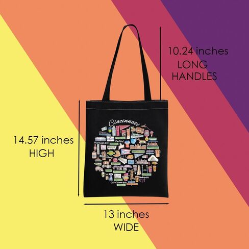MNIGIU Cincinnati Tote Bag - Souvenir Gift and Travel Bag - Welcome Gift in Saudi Arabia