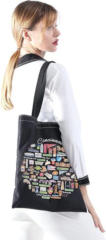 MNIGIU Cincinnati Tote Bag - Souvenir Gift and Travel Bag - Welcome Gift in Saudi Arabia