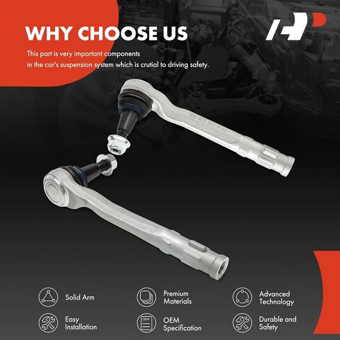 A-Premium 2 x Front Outer Tie Rod Ends, Compatible with Porsche Cayenne 2019 2020 2021 2022 2023 2024 in Saudi Arabia