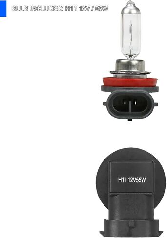 SPEC-D TUNING Clear Driving Fog Lights + H11 Bulbs Compatible with 2003-2005 Honda Accord 2Dr 2D Coupe L+R Pair Assembly in Saudi Arabia