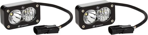 Baja Designs S2 Sport Black LED Light Pod Pair - 2PCS LED with Wiring Harness (Driving/Combo; Clear) in Saudi Arabia