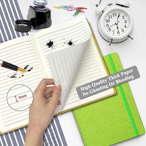 Pink Glitter Notebook ، 8.3x5.7 "160 صفحة مبطن GLITTER Never Peel Off Sparkle Journal for Girls College حكمت أجهزة الكمبيوتر المحمولة A5 Hardcover للشباب in Saudi Arabia