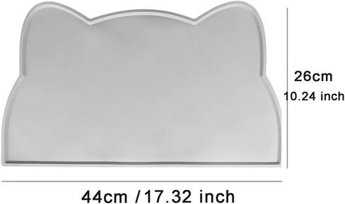 Cat Food Mat Non Slip Pet Feeding Mats for Dog Water Bowl Silicone Tray Dogs Placemat Pad for Floor Pink in Saudi Arabia