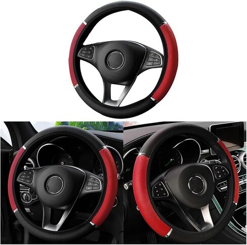 أغطية عجلة القيادة لـ Hyundai Kona 2018 2019 2020 2021 2022 2023 ، مرنة الجلود المرنة تنفس الحامي الأوتوماتيكي ، إمدادات الديكور الداخلي ، الأزرق in Kuwait
