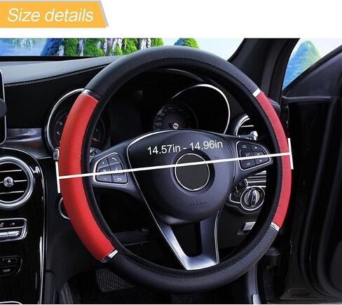 أغطية عجلة القيادة لـ Hyundai Kona 2018 2019 2020 2021 2022 2023 ، مرنة الجلود المرنة تنفس الحامي الأوتوماتيكي ، إمدادات الديكور الداخلي ، الأزرق in Kuwait