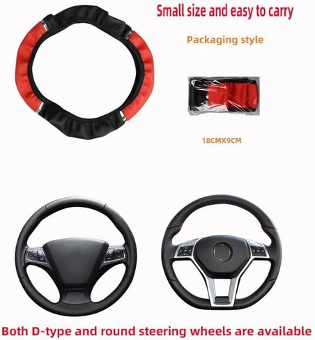 أغطية عجلة القيادة لـ Hyundai Kona 2018 2019 2020 2021 2022 2023 ، مرنة الجلود المرنة تنفس الحامي الأوتوماتيكي ، إمدادات الديكور الداخلي ، الأزرق in Kuwait