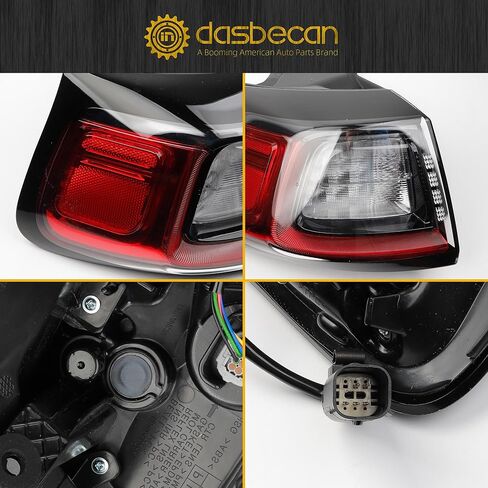 DASBECAN LED Side Side Light Assembly متوافق مع 2019 2020 2021 2022 2023 Jeep Cherokee الخلفية الخلفية اليمنى الخارجي استبدال# 68275958AF CH2805119 in Saudi Arabia