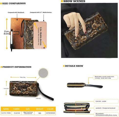 Womens Handbag Wallet Set Leather Satchel Purse Handbag with Wristlet Wallet Top Handle Handbag for Ladies in Kuwait