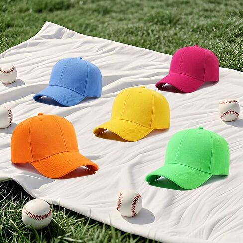 Wholesale 6-Pack Multicolor Adjustable Baseball Caps-Bulk Unisex Solid Color Blank Hats for Outdoor Activities in Saudi Arabia