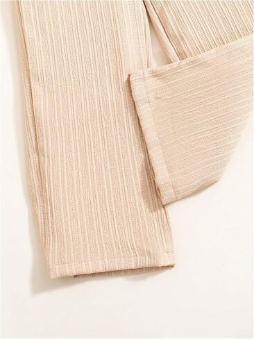 Oyoangle Girl's 3 Pack Back Button Solid Solid Cercist Wide Wide Bants مع جيوب in Saudi Arabia
