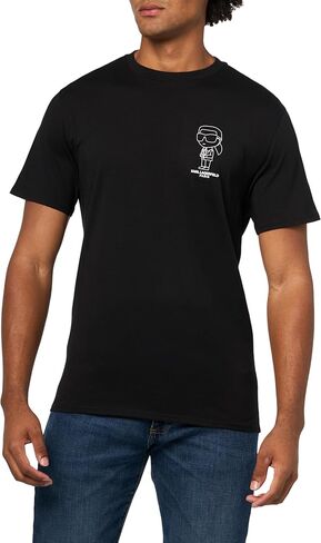 KARL LAGERFELD Men's Short Sleeve U-Neck Karl Logo Graphic T-Shirt in Saudi Arabia