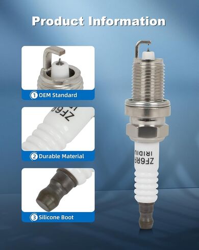 ECCPP Platinum Iridium Spark Plugs 4095 لـ Chevrolet Aveo 2009-2011 ، AVEO5 2009-2011 & PONTIAC G3 2009،1.6L Pack of 4 in Saudi Arabia