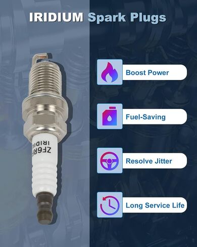 ECCPP Platinum Iridium Spark Plugs 4095 لـ Chevrolet Aveo 2009-2011 ، AVEO5 2009-2011 & PONTIAC G3 2009،1.6L Pack of 4 in Saudi Arabia