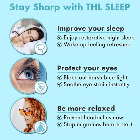 Orange +2.0 Blue Light Blocking Reading Glasses for Better Sleep - Amber Readers & Migraine Glasses for Women & Men - 2.0 Orange Reader Blue Light Blockers for Computer Eye Strain Eye Fatigue (+2.00) in Kuwait
