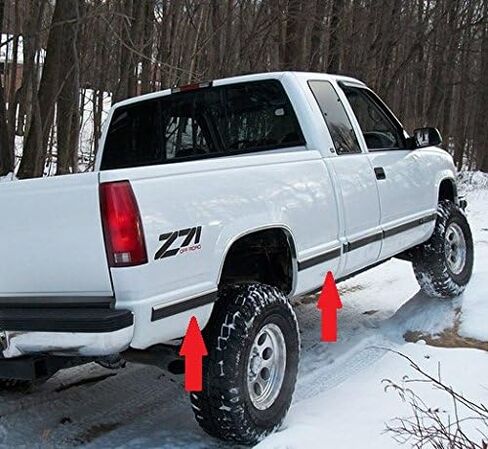استبدال الصبغ الجانبي للكروم لصالح 1988-1998 Chevy GMC Tahoe Suburban Silverado Pickup Truck - 2.5 "(Full Roll - 320") in Saudi Arabia