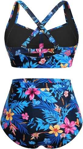Daci Plus Size High Waisted Bikini - Women Two Piece Swimsuits Tummy Control Bathing Suits with Drawstring Ruched Bottom 2025 in Saudi Arabia