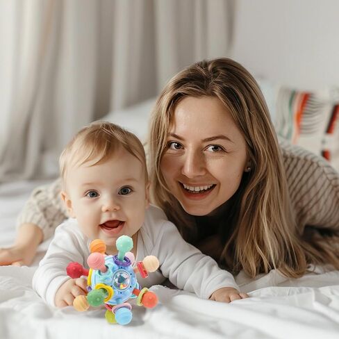 Easter Basket Stuffers Baby Teething Toys, Baby Teethers Montessori Sensory Toys for 0-612 Months, Easter Gifts for 1 Year Old Boys Girls Infant Newborn 0 3 6 9 12 18 Months Toys in Saudi Arabia