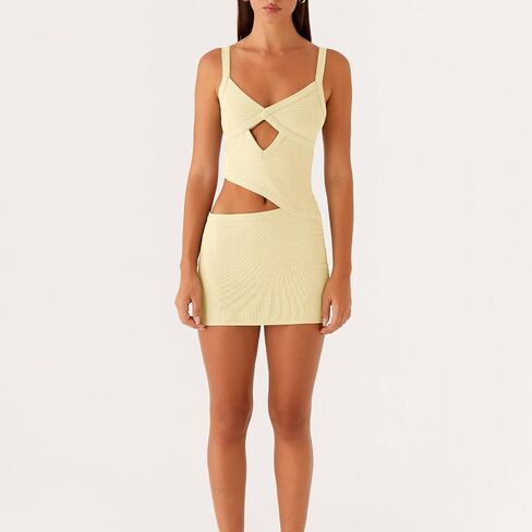 Women Sexy Cutout Mini Dress Spaghetti Strap Backless V-Neck Patchwork Bodycon Short Dress Party Cocktail in Kuwait