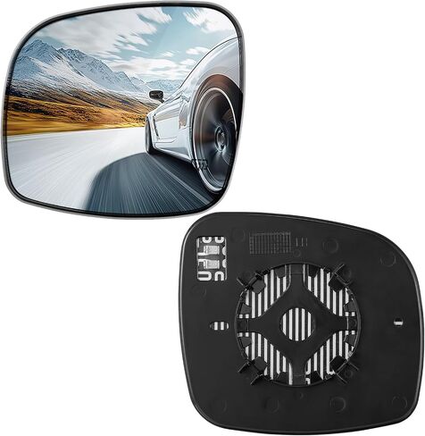 Driver Left Side Heated Mirror Glass Compatible With Chrysler Town & Country Compatible With Dodge Grand Caravan 2008-2016 Left Side View Mirror Convex Glass with Backing Plate 68026177AB in Saudi Arabia