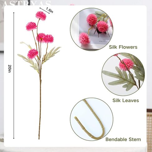 ASTRYAS 10Pcs Artificial Flowers, Fake Kiku Faux Silk Pompon Mums Mini Chrysanthemum Flowers with Stems Mix White Wild Flowers for DIY Centerpieces Wedding Fillers Shower Home Decorations, Beige in Saudi Arabia