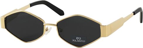 JiSoo Polarized Womens Sunglasses Hexagon Gold Sunglasses Women 90s Sun Glasses Vintage Shades for Rave in Kuwait