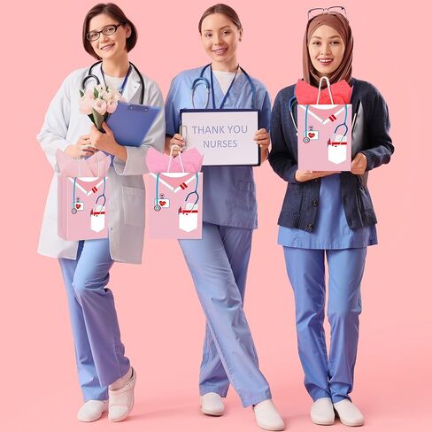حقائب هدايا ممرضة Nezyo 30 PCS مع 30 أوراق الأنسجة المغلفة الممرضات التقدير أسبوع الهدايا الأنيقة هدايا الممرضة in Kuwait