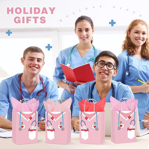 حقائب هدايا ممرضة Nezyo 30 PCS مع 30 أوراق الأنسجة المغلفة الممرضات التقدير أسبوع الهدايا الأنيقة هدايا الممرضة in Kuwait