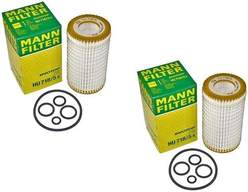 Pair Set of 2 Engine Oil Filters For W203 W204 R171 Chrysler Dodge in Saudi Arabia