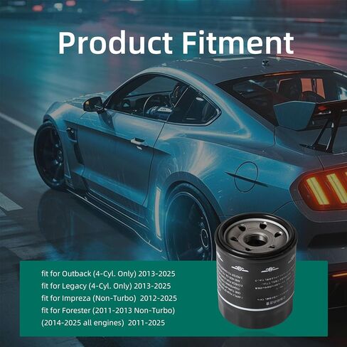 15208AA21A مرشح زيت المحرك يناسب Outback for Legacy for Impreza for Forester 2011-2025 ، استبدل OE# 803916010 15208AA160 (حزمة واحدة) in Saudi Arabia