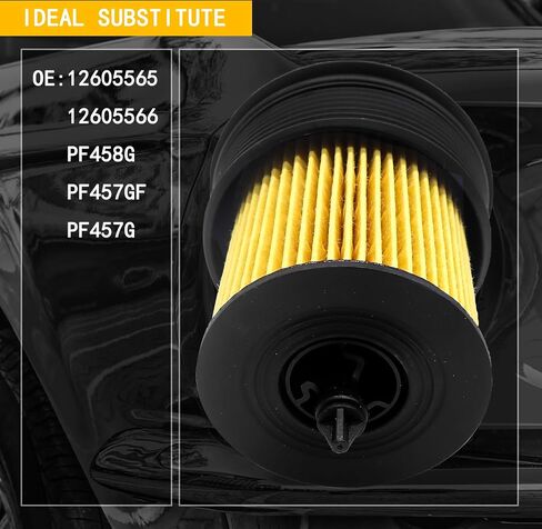 Engine Oil Filter and Cap Assembly Replaces 12605565 PF458G Compatible with Pontiac G5 G6 Grand Am Pursuit Solstice Sunfire,Compatible with Polaris Slingshot in Saudi Arabia