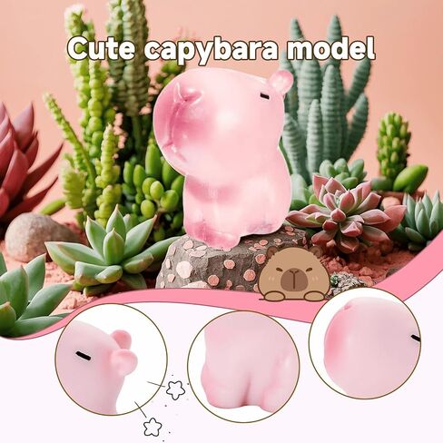 Mini Capybara Resin Statues, 60 Pieces, Decorative Animal Figurines for Desk, Garden, Outdoor Decor (Brown) in Saudi Arabia