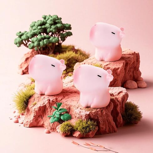 Mini Capybara Resin Statues, 60 Pieces, Decorative Animal Figurines for Desk, Garden, Outdoor Decor (Brown) in Saudi Arabia