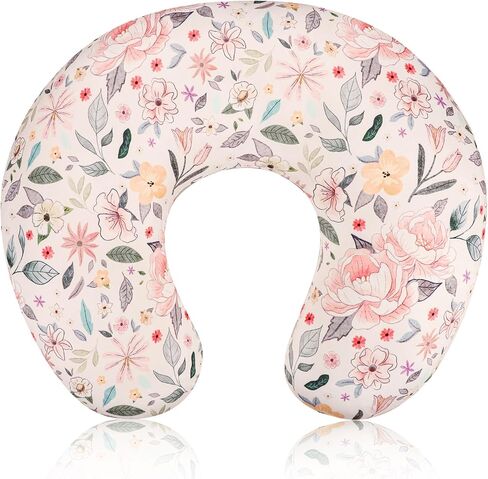2 Pack Nursing Pillow Covers, Minky Dots Breastfeeding Pillow Slipcover for Baby Boys Girls, Ultra Comfortable Nursing Pillow Protector, Soft and Machine Washable, Flower Checkerboard in Kuwait