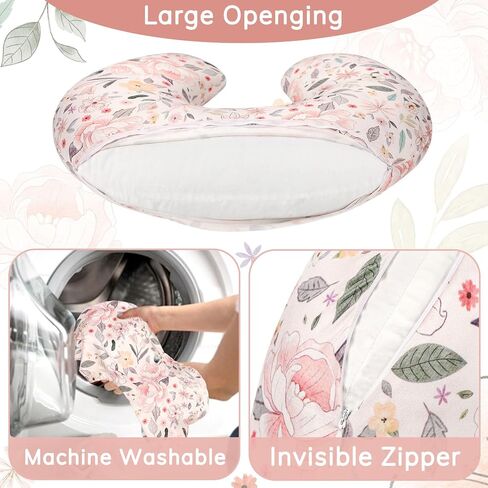 2 Pack Nursing Pillow Covers, Minky Dots Breastfeeding Pillow Slipcover for Baby Boys Girls, Ultra Comfortable Nursing Pillow Protector, Soft and Machine Washable, Flower Checkerboard in Kuwait