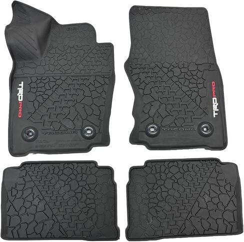 Toyota TRD PRO All-Weather Floor Liners, 4-Piece Set for 2024+ Tacoma, Black in Saudi Arabia