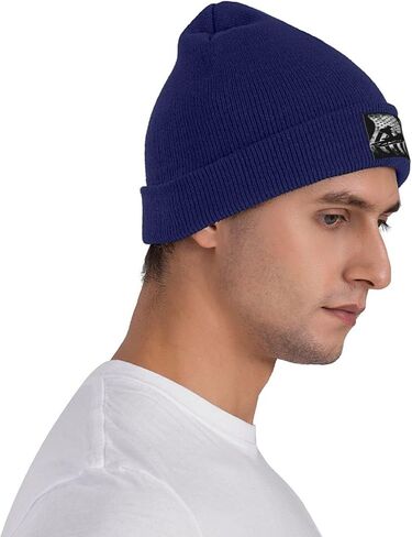 AME Flag Snowmobile Rider Beanie Hat Adult Comfy Casual Warm Knit Men Women7 Navy Blue in Saudi Arabia