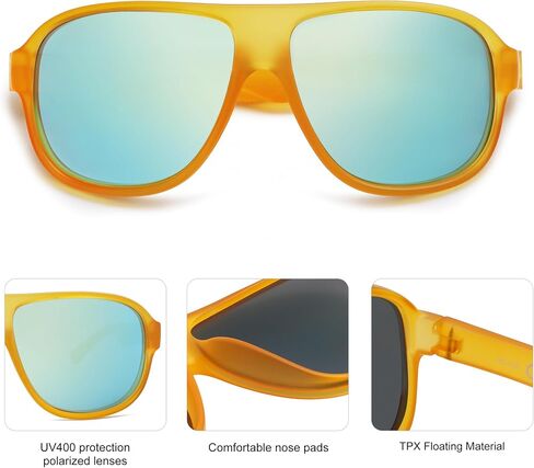 SOJOS Trendy Floating Polarized Aviator Sports Sunglasses for Women Men,Retro Shades for Fishing Surfing Boating SJ2336 in Kuwait
