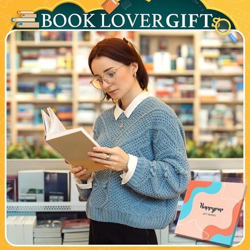 HAPPYPOP Fun Socks for Teen Girls, Book Lover Gifts for Women, Book Reading Gifts for Book Lovers Readers, Book Socks Stocking Stuffers in Saudi Arabia