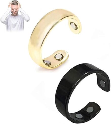 Auvulis Migraine Rings for Women Men Anti Snoring Ring Lymphatic Therapy Ring Auvulis Vitality Migraine Rings Adjustable Fatigue Relief Rings in Saudi Arabia