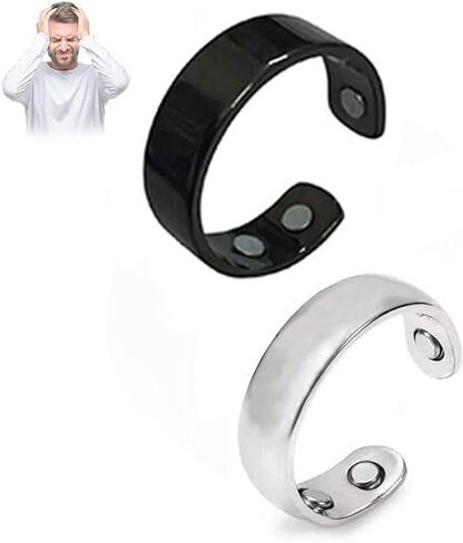 Auvulis Migraine Rings for Women Men Anti Snoring Ring Lymphatic Therapy Ring Auvulis Vitality Migraine Rings Adjustable Fatigue Relief Rings in Saudi Arabia