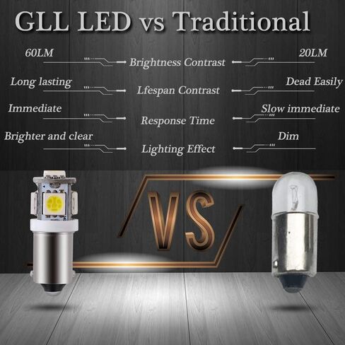 GE 44 Bulb 1893 47 756 1847 Wedge Pinball Machine Light 6VDC/6.3VDC (Pack of 20) in Kuwait