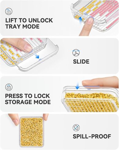 ARTDOT 15-Piece Diamond Art Storage Trays Kits for Adults with Lids, 2-in-1 Stackable Diamond Painting Accessories and Tools in Kuwait