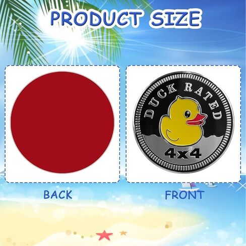 2Pcs Duck Rated Metal Car Badge Stickers for Jeep Wrangler,4 x 4 Decals,Round Auto Car Emblem Sticker 3D,Metal Automotive Car Badge, Decorative Sticker for Motorcycle Vehicles Bumpers Trucks Stickers in Saudi Arabia