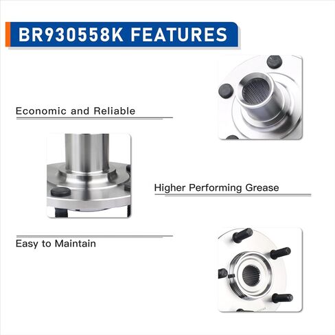 PAROD 2PCS BR930558K Wheel Hub Bearing Assembly Front Fit for Dodge Caliber 2007-2012, Jeep Compass/Patriot 2007-2013 Passenger and Drive Side in Saudi Arabia