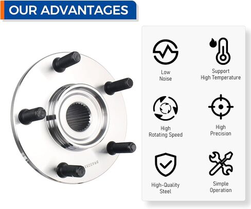 PAROD 2PCS BR930558K Wheel Hub Bearing Assembly Front Fit for Dodge Caliber 2007-2012, Jeep Compass/Patriot 2007-2013 Passenger and Drive Side in Saudi Arabia