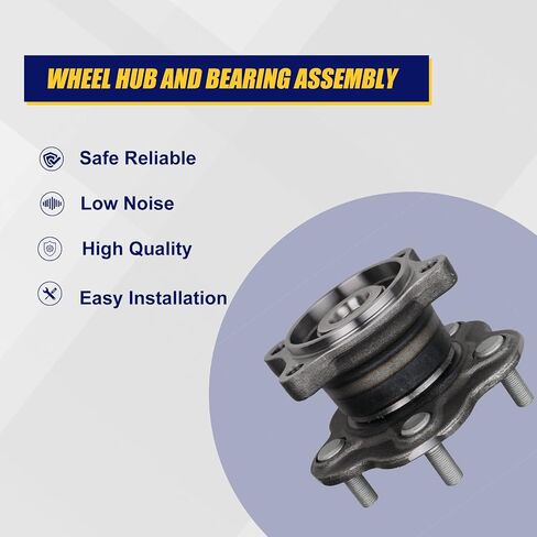 KUSATEC 512201 2PCS Rear Wheel Bearing and Hub Assembly Compatible with Nissan Altima 4 Wheel 2002-2006, Nissan Quest 2004-2009, Nissan Maxima 2004-2008,5 Lug w/ABS in Saudi Arabia