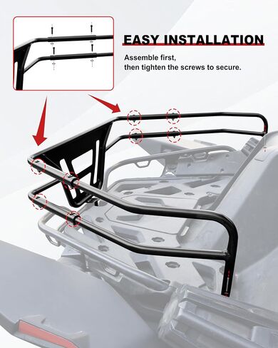 Cargo Rack for ZForce 950, Heavy Duty Steel Conbined Rear Bed Enclosure Tailgate Extender Storage Rack Cargo Anchor Points for CFMOTO ZForce 950 HO EX Sport 2020-2024 Accessories in Saudi Arabia