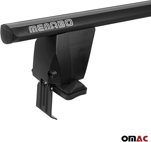 OMAC Roof Rack Cross Bars for Toyota Prius 2010 to 2015, Rooftop Luggage Carrier, Smooth Roof Cars, Lockable,Aluminum, 2 Pieces, Black in Saudi Arabia