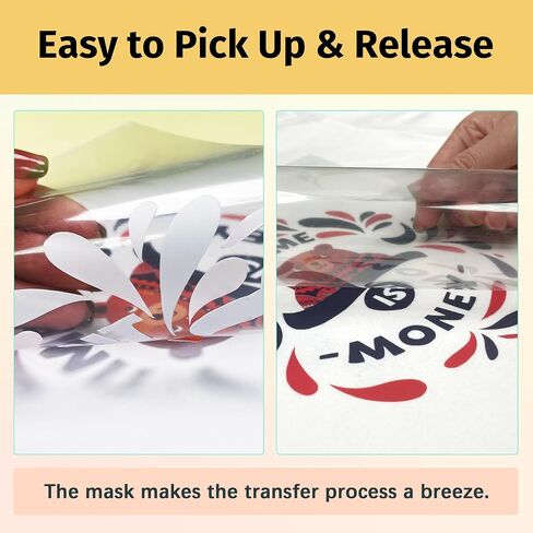 TransOurDream Tru-Heat Transfer Paper for Dark T Shirts (5 Sheets Dark1.0 + 5 Sheets Iron on Transfer Tape, 8.5"x11", Mix Pack) & Clear Heat Transfer Mate for Printable Heat Transfer Vinyl in Kuwait