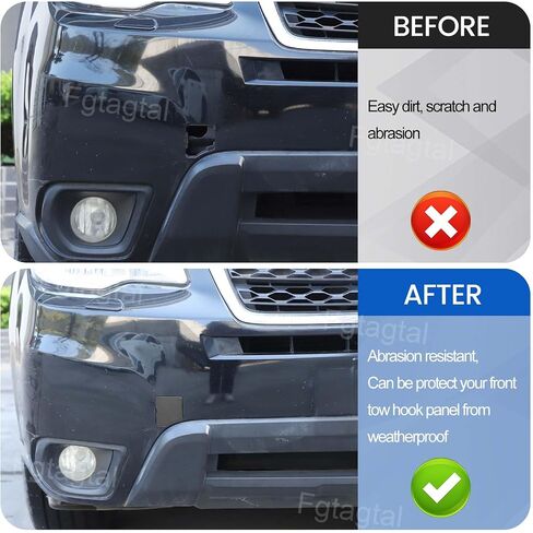 Rear Bumper Tow Hook Cover Replacement Compatible with Subaru Forester 2013-2018, Car Trailer Hook Cover Towing Eye Cap Weatherproof Protection Replacement Kit in Saudi Arabia